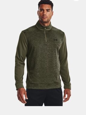 Under Armour Men’s Olive Green 1/4 Zip Performance Pullover Fleece